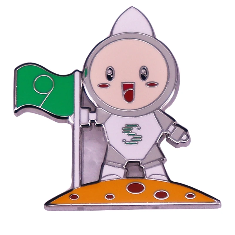 A2486 Robot Pristátie na Mesiaci Preklopke Kolíky pre Batoh Smalt Kolíky Brošne na Oblečenie Cartoon Odznaky Príslušenstvo Šperky