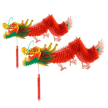 1,5 M Čínsky Nový Rok Jarný Festival Dragon Svietidlo Závesné Svietidlo Ozdoby na Ozdobu  5