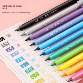 12 Farebné Ceruzky Nastaviť Večný Neobmedzený Ceruzka pre Deti Infinity Pero, Náčrt, Maľovanie Papiernictvo Kawaii Pastelky Sfarbenie Ceruzky  10