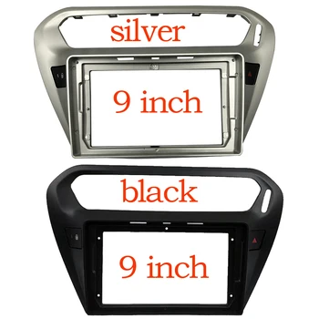 2 Din 9-Palcový Inštaláciu autorádia DVD GPS Mp5 Plastové Fascia Panel Rám pre Peugeot 301 CITRON ELYSEE 2014 Dash Mount Kit  5
