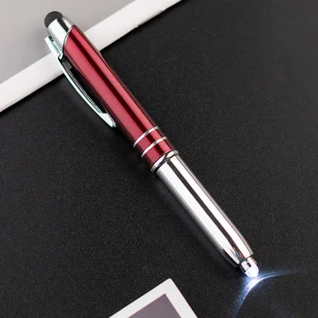 30PCS lampa dotykové pero guľôčkové pero s LED lampa multifunkčné pero tri-v-jednom  10