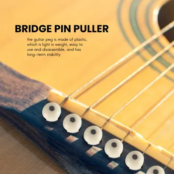 36 Kusov Akustická Gitara Most Kolíky Kolíkov v Bielej a Čiernej farbe s 1 Kus Most Pin Sťahovák Odstraňovač v Gitara  5