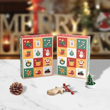 5 ks Vianočné Odpočítavanie Kalendár Adventný Box Prekvapenie Slepé Okno S Prstom Poke Vianočný Večierok Xmas Fun Darčekové Krabice, Dekorácie  5
