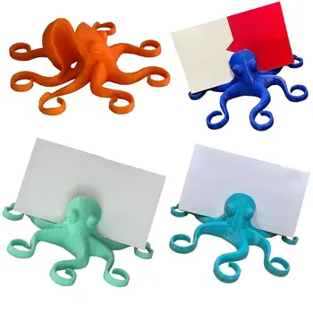 Darček Podnikania Držiteľa Karty Zábavné Rámového Stojana Živice Octopus Držiteľa Karty Svetlé Farby Držiteľa Karty Displej Štúdia  10
