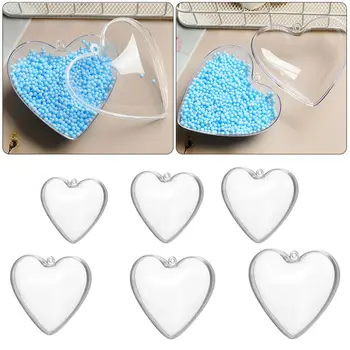 Dekorácie DIY Srdce Tvar Vaňa Bomba Plastu v tvare srdca Loptu Candy Box Balenie Balenie Potravín Tvorivé Cukru Box  5