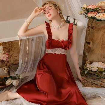 Dámske Pyžamo Sleepwear Fantasy Odev Sexy spodnú Bielizeň Svadobnú Noc Oblečenie Nightgowns Večerné Šaty, Plavky  5