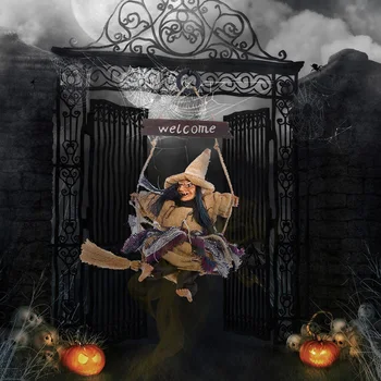 Halloween Ghost Čarodejnice Bábika Horor Strašidelné Závesné Dekorácie Ghost Čarodejnice Lietajúce Prívesok Halloween DIY Strany Ozdoby Darček  5