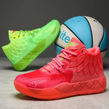 Hot predaj značky pánske basketbalové topánky trendov basketbalové tenisky non-slip high-top priedušná basketbalovú obuv  5