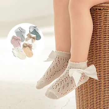 Nové Dieťa Duté Von Tenké Bavlnené Ponožky detské Dekoratívne Čela Krátke Ponožky Letné Baby Priedušné Ponožky Roztomilé detské Ponožky  5