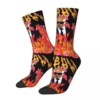 Nový Muž Mužov Ponožky Blázon Ťažkých Kovov Pitbull S Plameňmi Pán celom Svete Ponožka Grafické dámske Ponožky Jar Leto Jeseň Zima  5