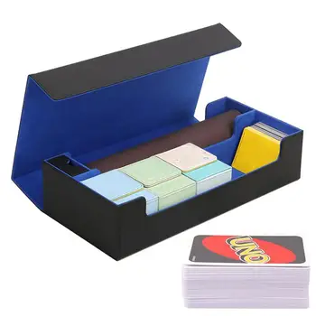 Obchodné Karty Organizátor Magnetického Kartónu Karty Úložný Box Pre Štandardné Veľkosti Obchodnej Karty PU Kožené Lepenky Športové Karty  5