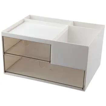 Plastové Estetické Stôl Organizátor Kancelárske Doplnky, Umelecké potreby Biele Mini Stôl Skladovanie Držiak na Pero so Zásuvkami Office  5