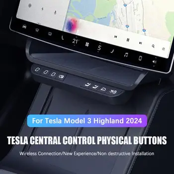  pre Tesla 2024 Model 3 Highland 3/Y 2021-23 Centrum Zobrazenie Smart Tlačidlo Úložný Box Inteligentné Fyzickej Tabuli Organizátor  5