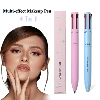 Profesionálny make-up Pier Multi-funkcia 4 V 1 Kreslenie Obočie Ceruzka, Očné linky, Kontúry Pero Easy Farby Lip Liner Pen Krásy Nástroje  5