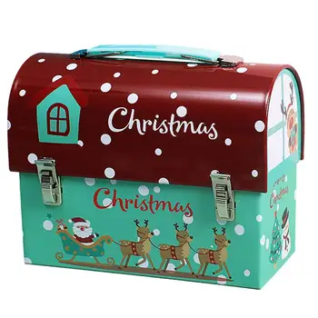 Santa Plech Candy Boxy Dovolenku Kovové Prázdne Plechovky Vianočné Cookie Plechovky Dovolenku Prázdne Plechovky Vianočné Kovovej Darčekovej Krabičke Schránky  5