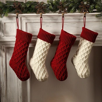 Vianočné Dekorácie Ponožky Darčeková Taška Domova Prívesok Hojnosť Akryl Materiálu 46 cm  5