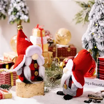 Vianočné Trpaslíci Trpaslík Bábika Plyšové Mäkké Textílie, Biele Fúzy Santa Dekorácie Pre Holiday Home Table Okna, Krb Posteľ  5