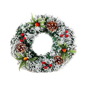 Vianočný Veniec s Red Berry a sú borovicové šišky 20 cm/ 30 cm/ 40 cm, Krásne a Plné Zimné Predné Dvere Veniec Dekorácie pre Domov  5