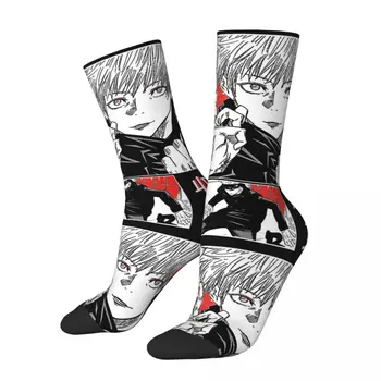 Vtipné Kompresné Ponožky pre Mužov KONVERGENCIE Hip Hop Harajuku Jujutsu Kaisen Itadori Megumi Fushiguro Satoru Anime Chlapci Posádky Ponožky  5