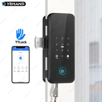 YRHAND Ttlock Smart Skla Dverí Zamky Bluetooth Odomknúť Odtlačkov prstov Digitálne Dverí Zamky App Karty Heslo, Diaľkové Ovládanie, Alarm, Zámok  0